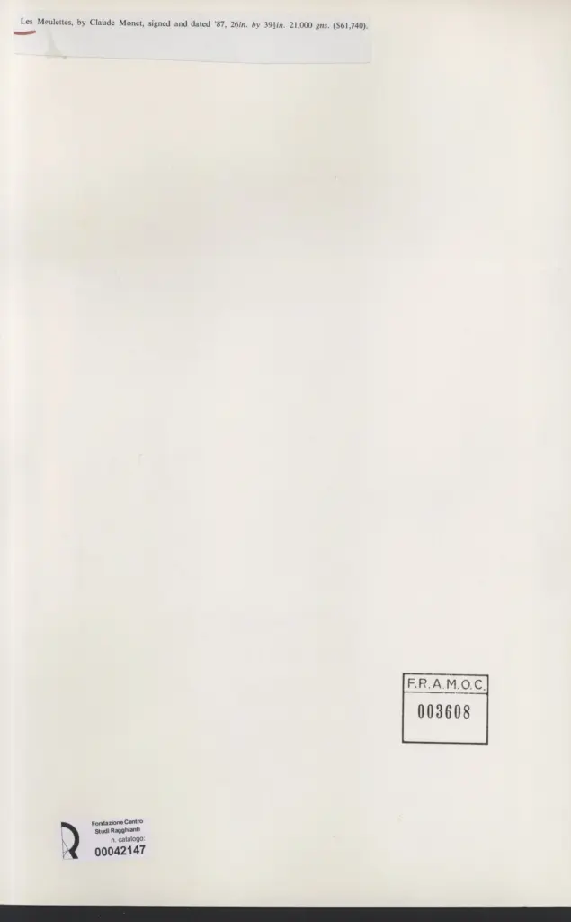 Anonimo , Monet, Claude - sec. XIX - Le meulettes , retro