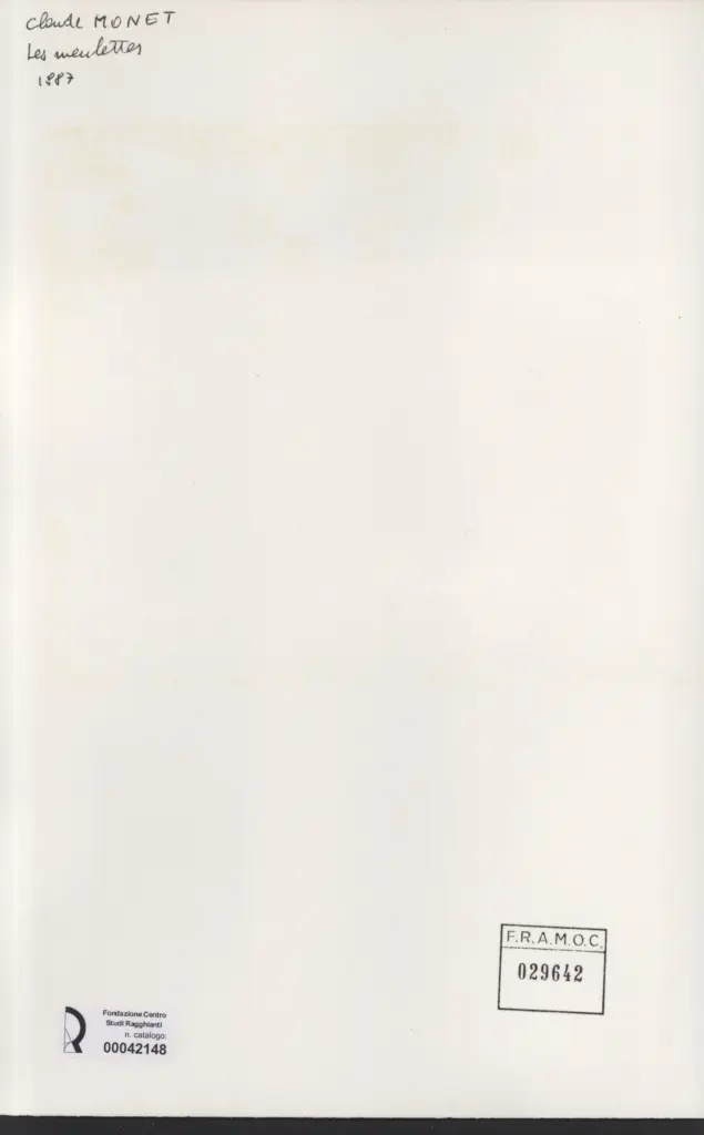 Anonimo , Monet, Claude - sec. XIX - Le meulettes , retro