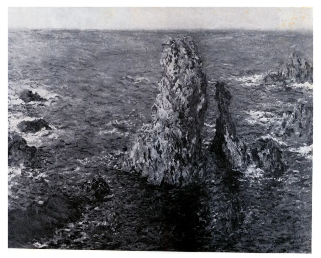 Anonimo , Monet, Claude - sec. XIX - Les Aiguilles de Port-Coton(Belle-Ille) , fronte
