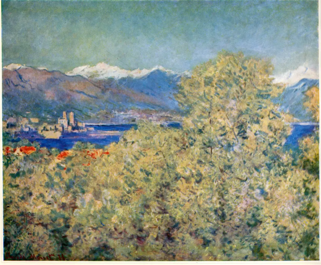 Anonimo , Monet, Claude - sec. XIX - Antibes, vue des jardin de la salis , fronte