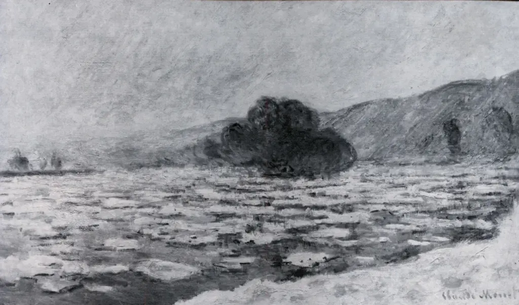 Anonimo , Monet, Claude - sec. XIX - Les glacon , fronte