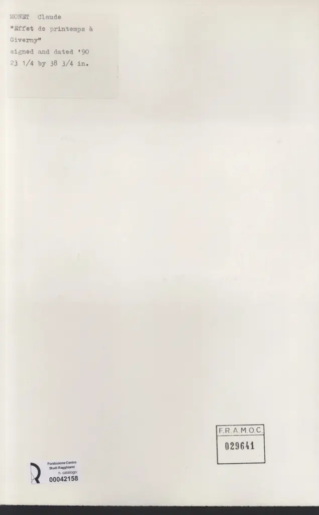 Anonimo , Monet, Claude - sec. XIX - Effet de printemps &agrave; Giverny , retro