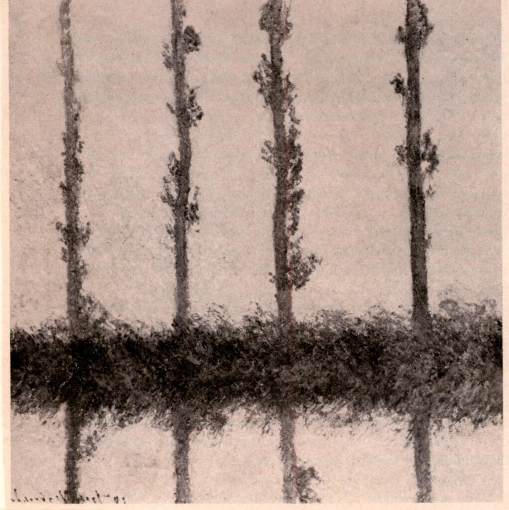 Anonimo , Monet, Claude - sec. XIX - Four Poplars , fronte