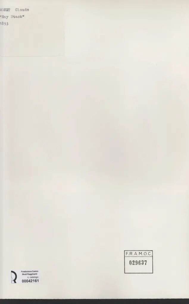 Anonimo , Monet, Claude - sec. XIX - Hay Stack , retro