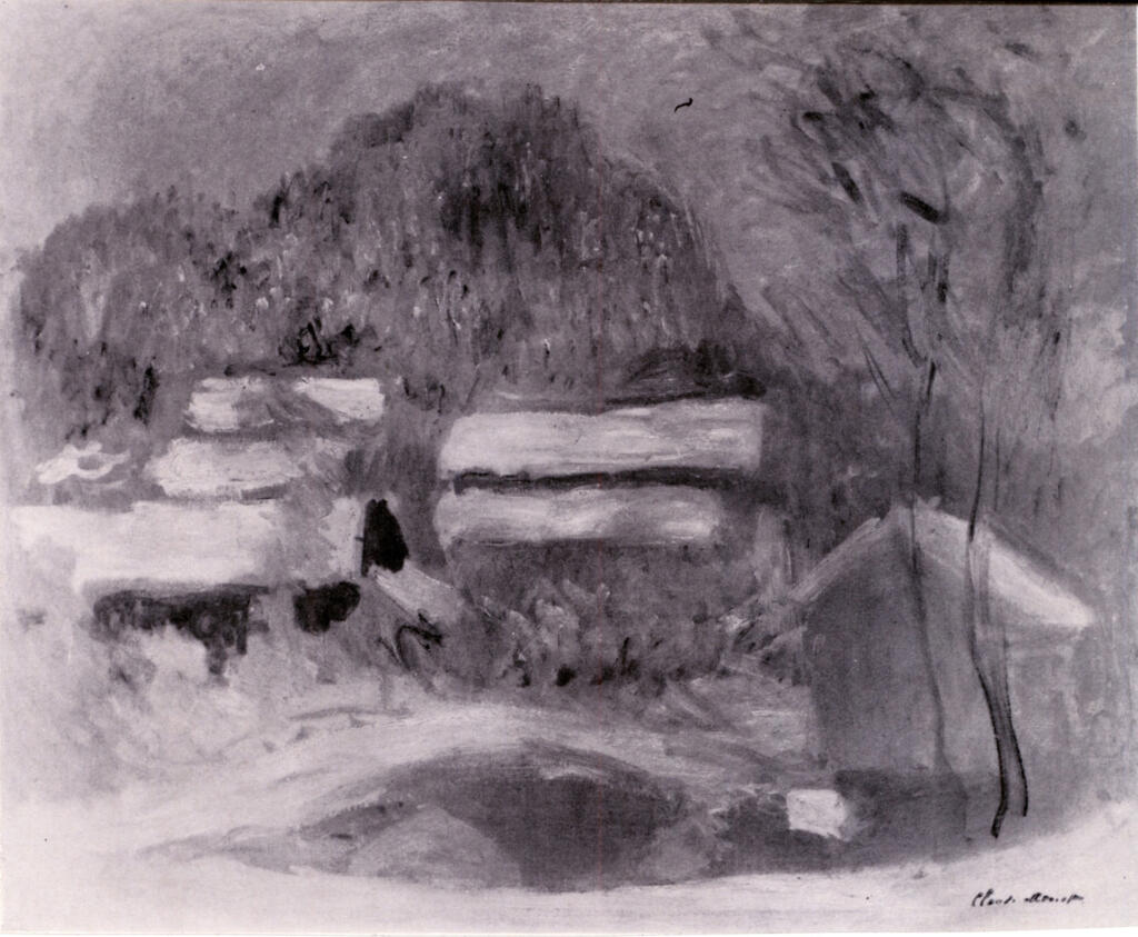Anonimo , Monet, Claude - sec. XIX - Paysage de Norvegè en hver , fronte