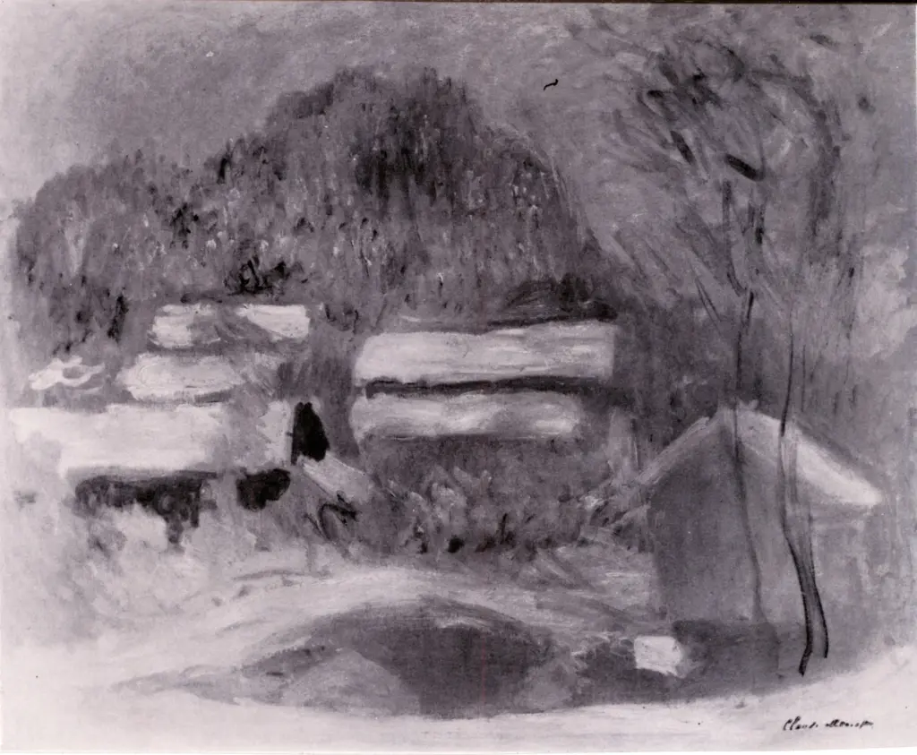 Anonimo , Monet, Claude - sec. XIX - Paysage de Norveg&egrave; en hver , fronte