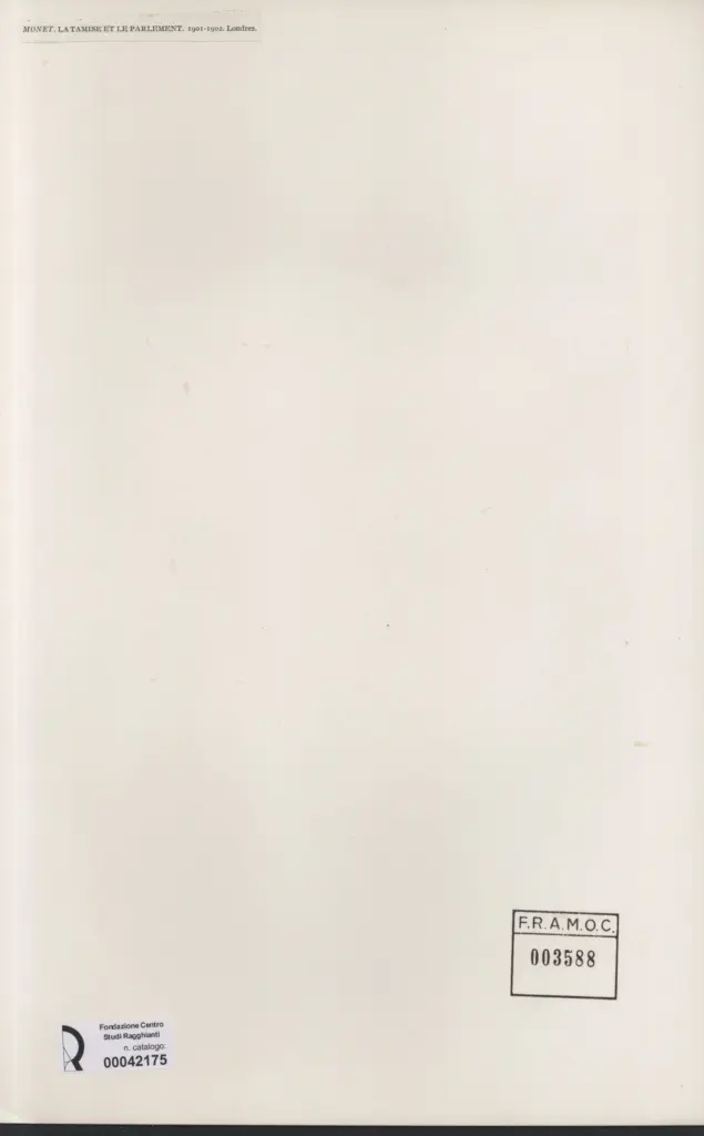 Anonimo , Monet, Claude - sec. XX - Le Tamise et le Parlement , retro