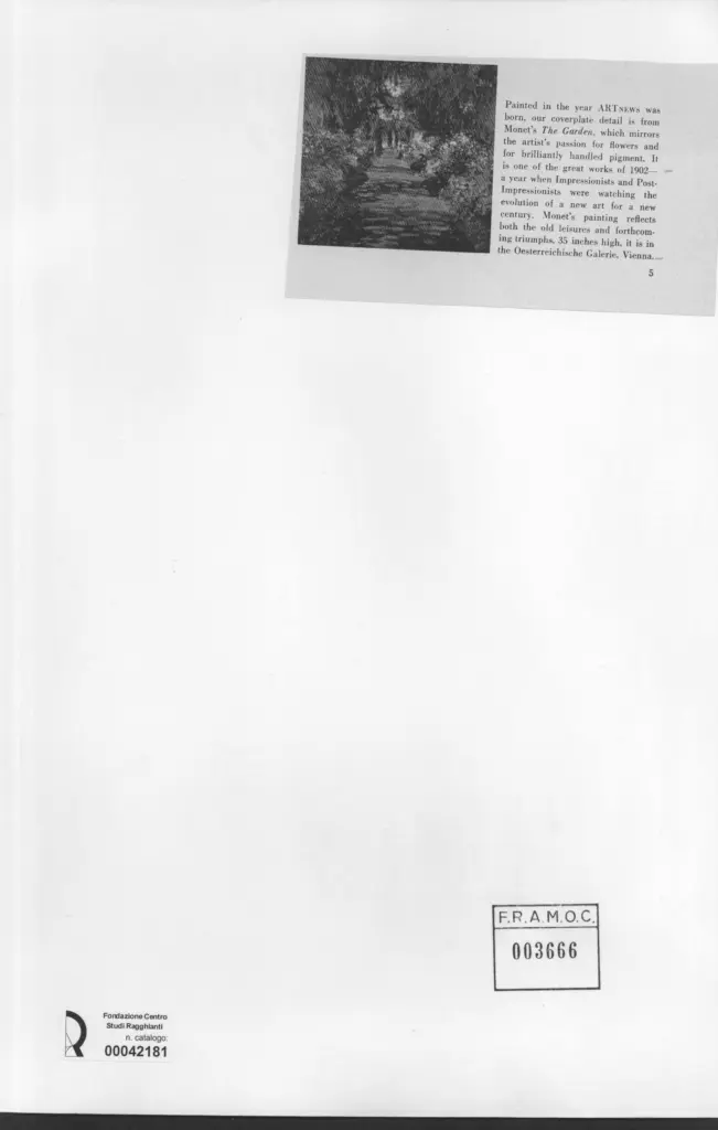Anonimo , Monet, Claude - sec. XX - The garden , retro