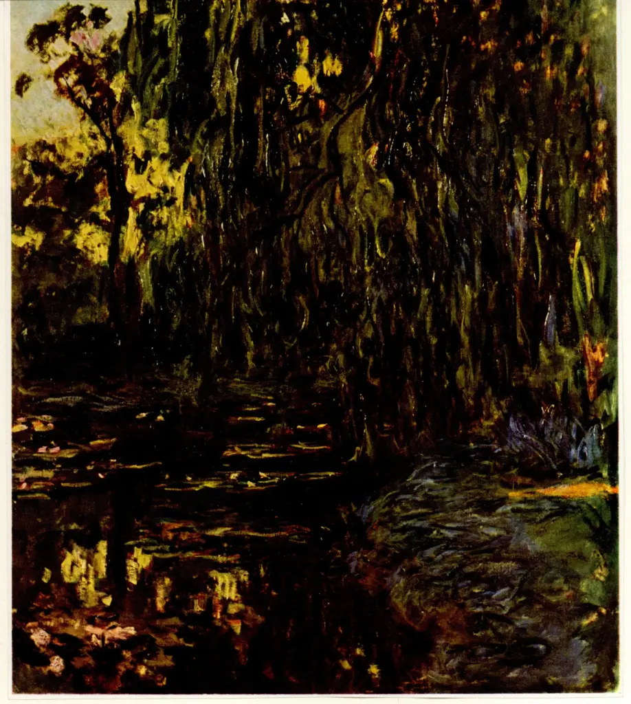 Anonimo , Monet, Claude - sec. XX - Les Saules, bassin de Nympheas &agrave; Giverny , fronte