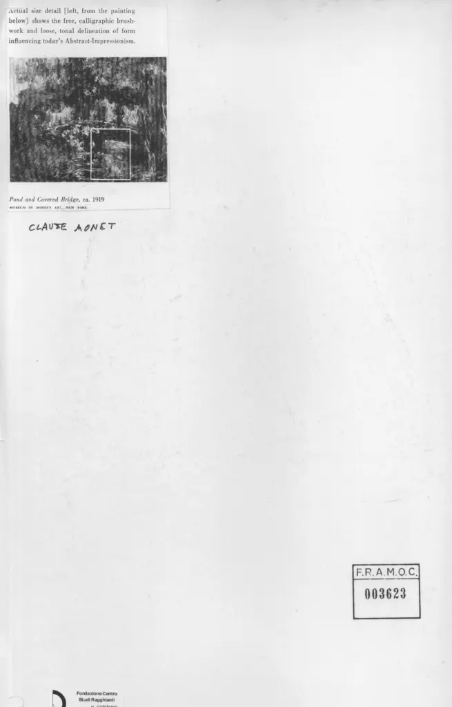 Anonimo , Monet, Claude - sec. XX - Pond and Covered Bridge , retro