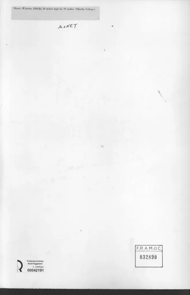 Anonimo , Monet, Claude - sec. XIX - Wisteria , retro