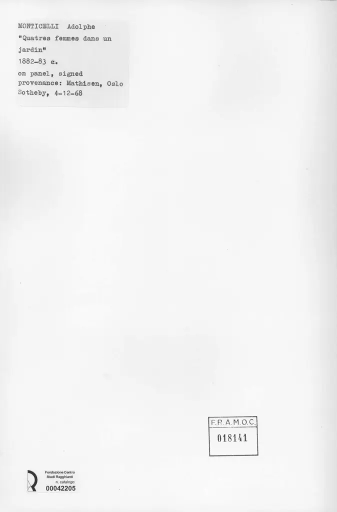 Anonimo , Monticelli, Adolphe , retro