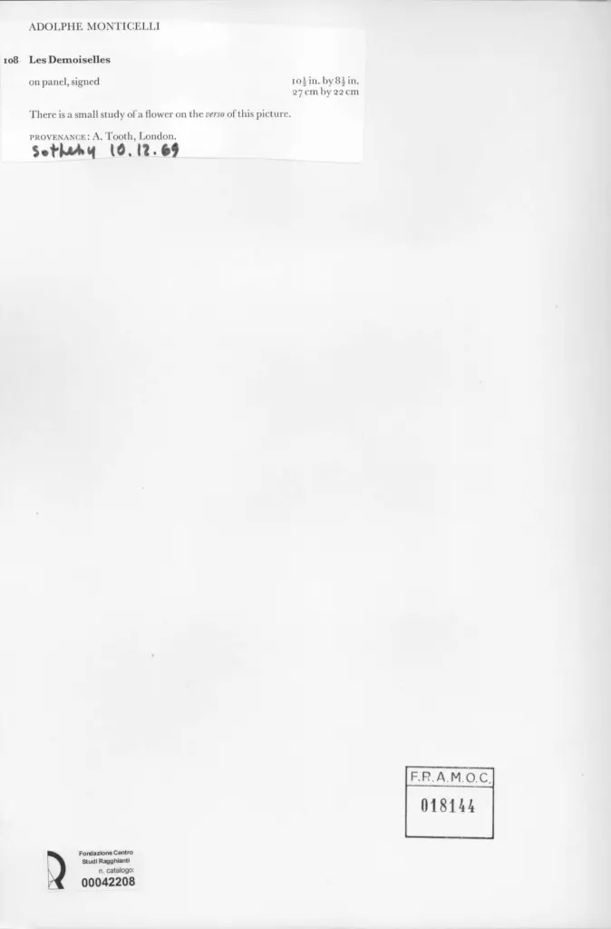 Anonimo , Monticelli, Adolphe , retro