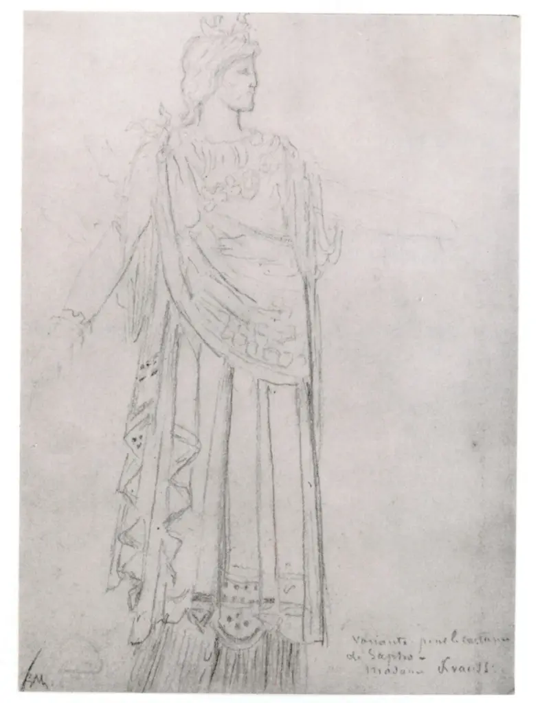 Moreau, Gustave , Variante pour le costume de Sapho