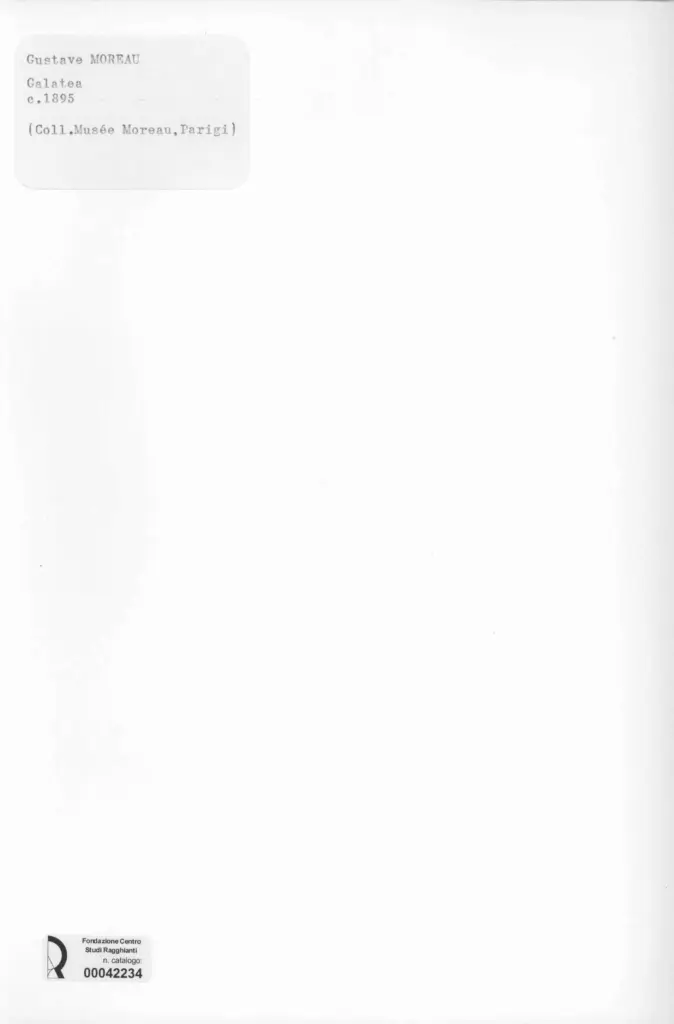Anonimo , Moreau, Gustave - sec. XIX - Galatea , retro