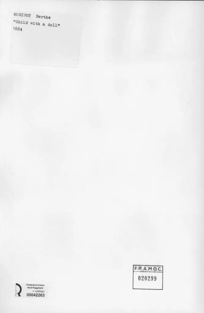 Anonimo , Morisot, Berthe - sec. XIX - Child with a doll , retro