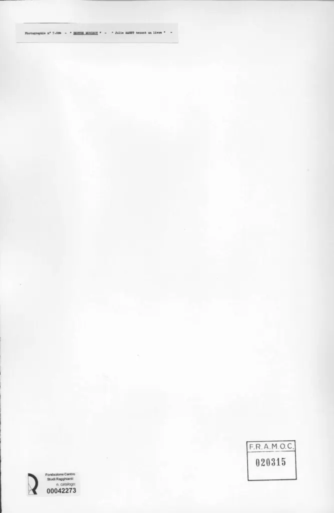 Anonimo , Morisot, Berthe , retro