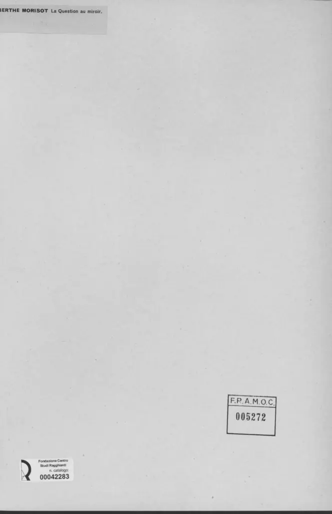 Anonimo , Morisot, Berthe , retro