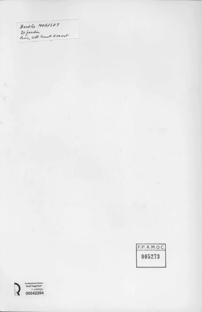 Anonimo , Morisot, Berthe - sec. XIX - Le jardin , retro