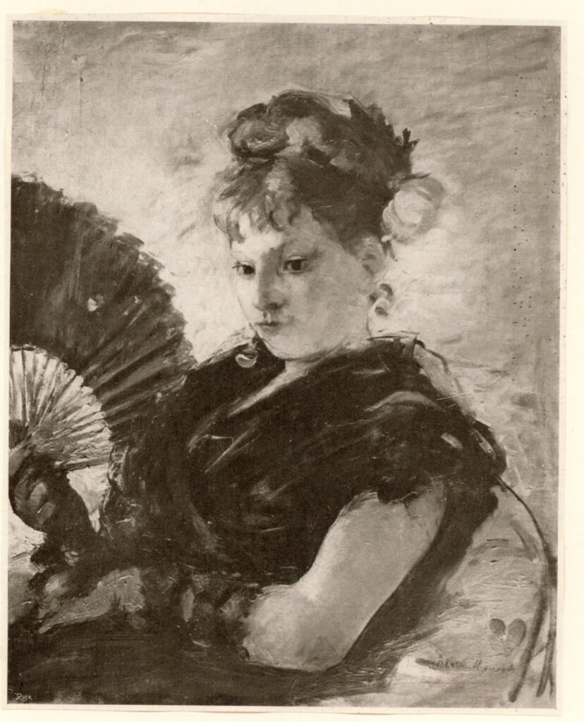 Anonimo , Morisot, Berthe - sec. XIX - Femme a l'éventail , fronte