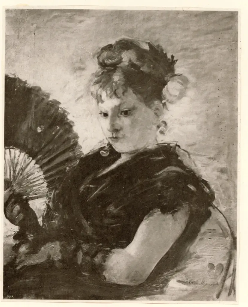 Anonimo , Morisot, Berthe - sec. XIX - Femme a l'&eacute;ventail , fronte