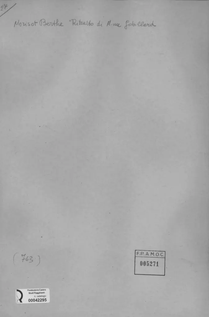 Anonimo , Morisot, Berthe , retro