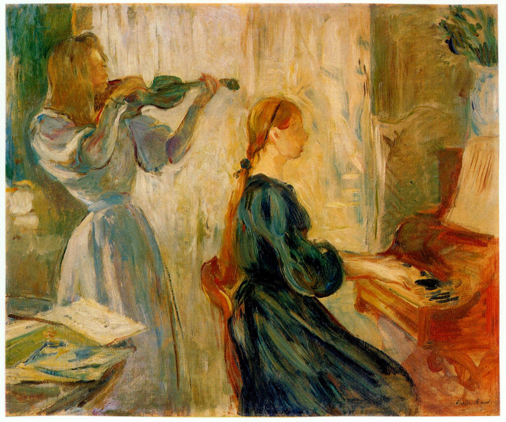 Anonimo , Morisot, Berthe - sec. XIX - La sonate de Mozart