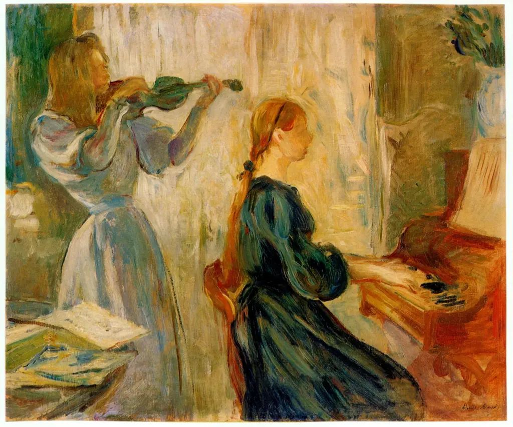 Anonimo , Morisot, Berthe - sec. XIX - La sonate de Mozart , fronte