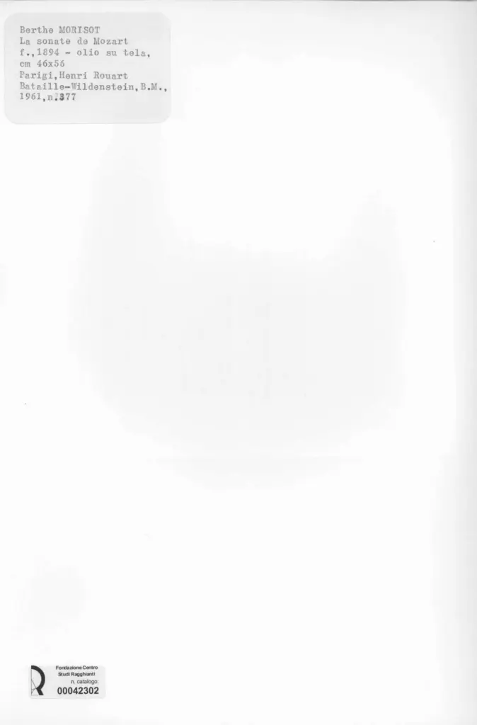 Anonimo , Morisot, Berthe - sec. XIX - La sonate de Mozart , retro