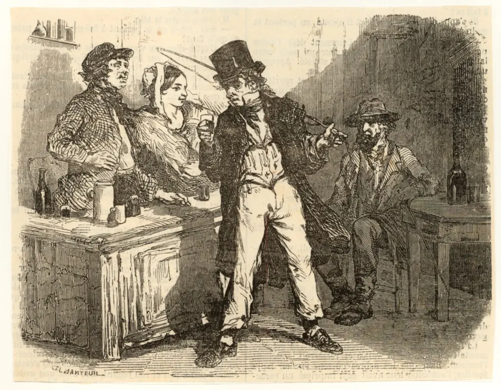 Nanteuil, C&eacute;lestin , Scene da una locanda