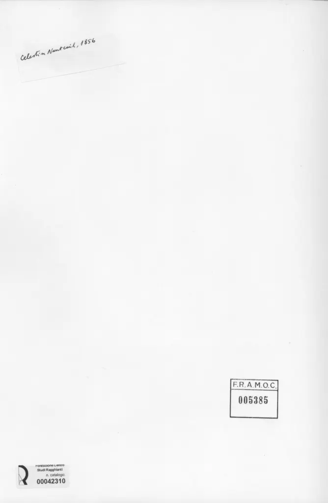 Anonimo , Nanteuil, C&eacute;lestin - sec. XIX - Confessioni di un morente , retro