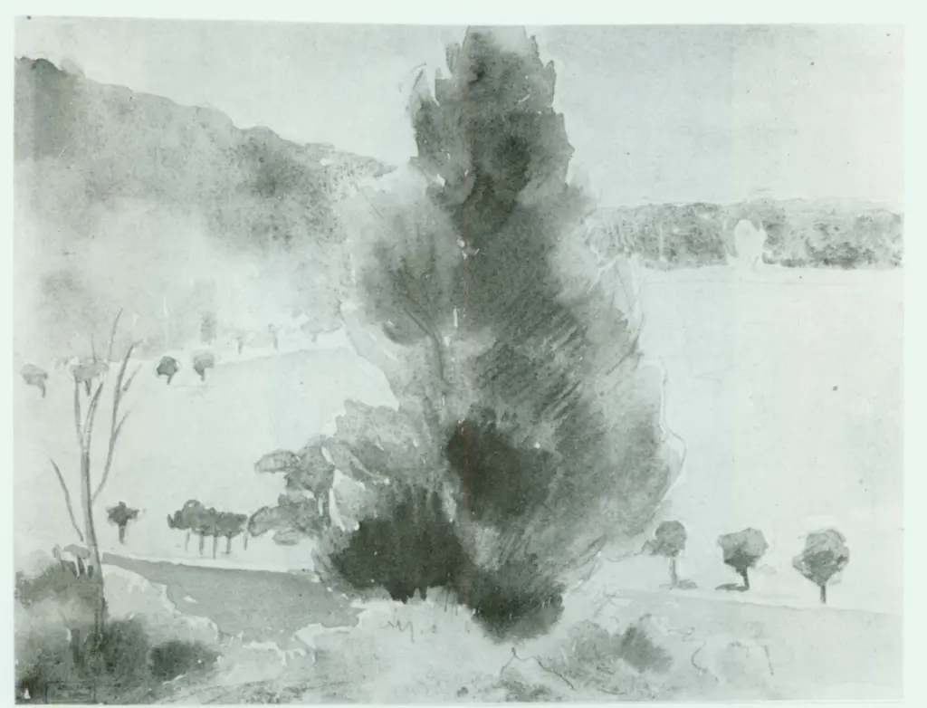 Anonimo , Petitjean, Hippolyte - sec. XIX/ XX - Paysage au crepuscule , fronte