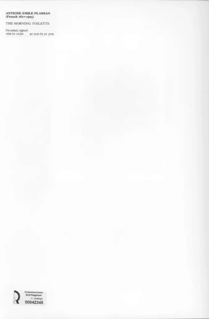 Anonimo , Plassan, Antione Emile - sec. XIX - The morning toilette , retro
