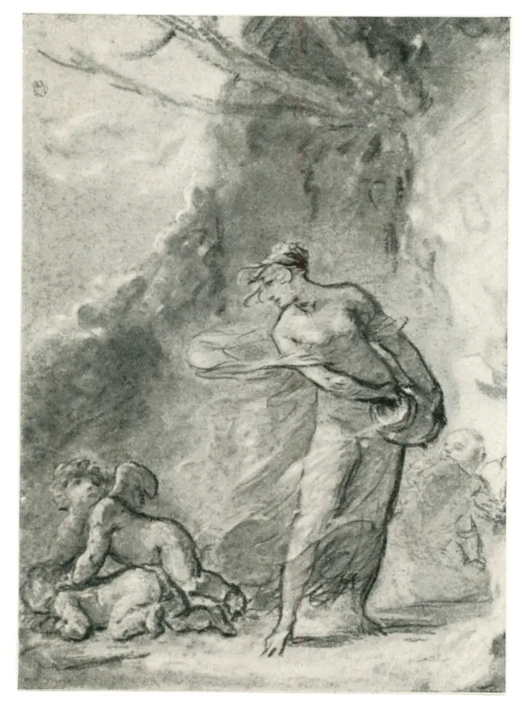 Anonimo , Prud'hon, Pierre-Paul - sec. XIX - Na&iuml;ade et amours , fronte