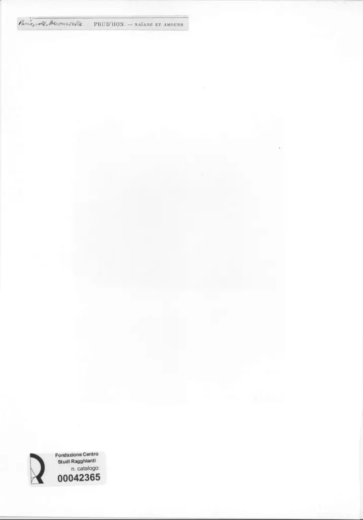 Anonimo , Prud'hon, Pierre-Paul - sec. XIX - Na&iuml;ade et amours , retro