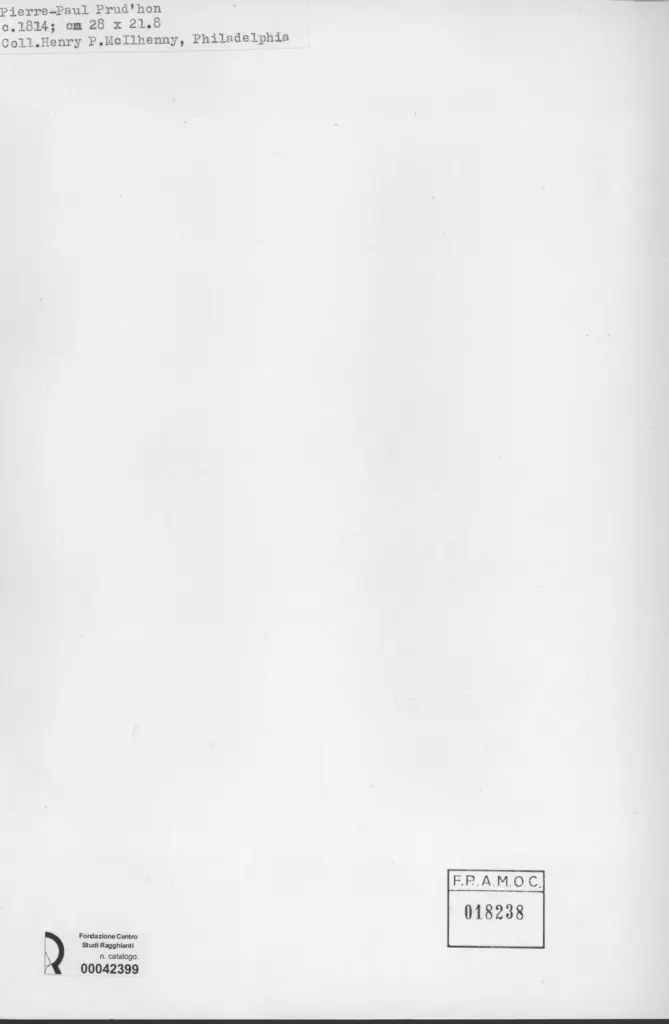 Anonimo , Prud'hon, Pierre-Paul - sec. XIX - Studio di nudo femminile , retro