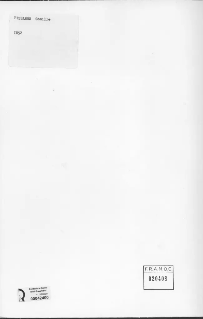 Anonimo , Pissarro, Camille - sec. XIX - Paesaggio , retro