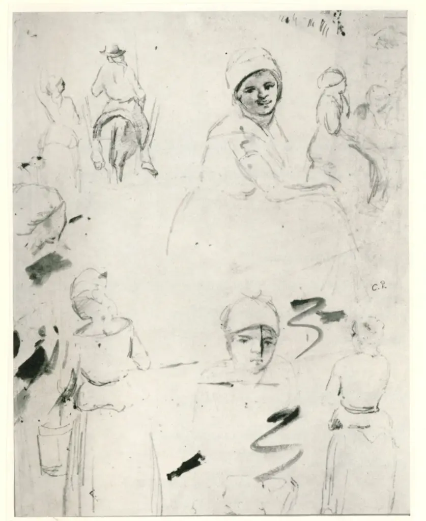 Anonimo , Pissarro, Camille - sec. XIX - Feuille d'E'tudes , fronte