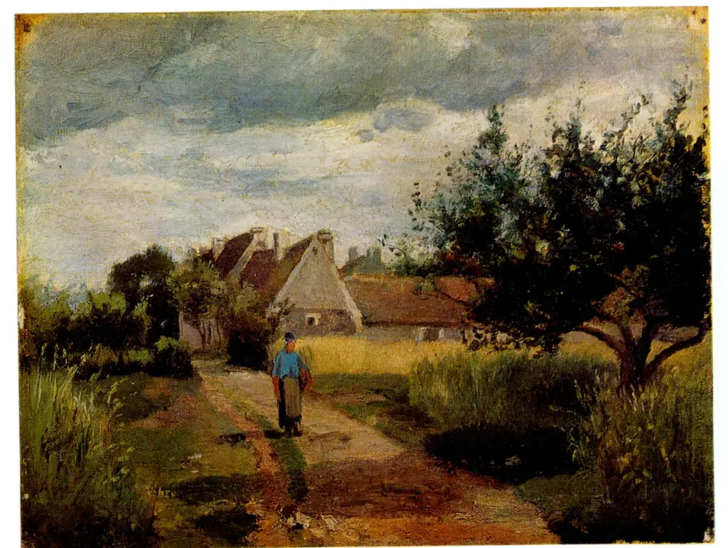 Anonimo , Pissarro, Camille - sec. XIX - Entr&eacute;e d'un Village