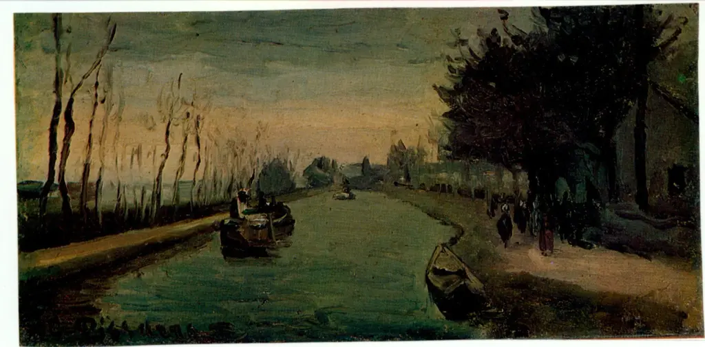 Anonimo , Pissarro, Camille - sec. XIX - Canal, environs de Paris , fronte
