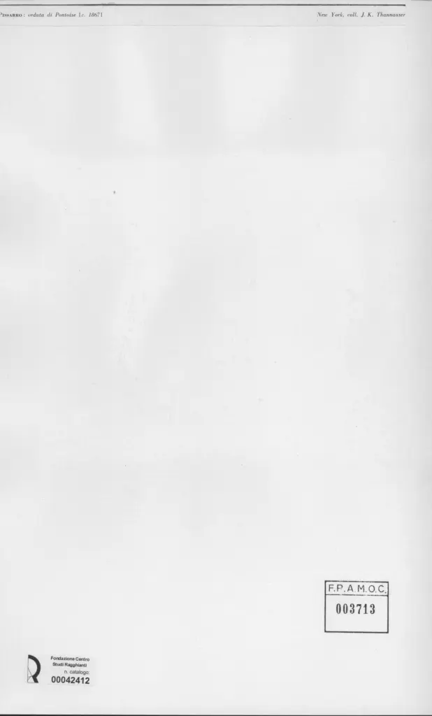 Anonimo , Pissarro, Camille - sec. XIX - Veduta di Pontoise , retro