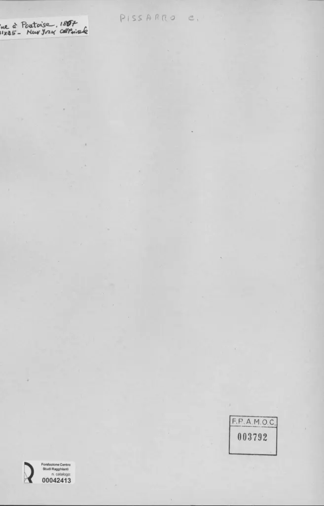Anonimo , Pissarro, Camille - sec. XIX - Rue &agrave; Pontoise , retro