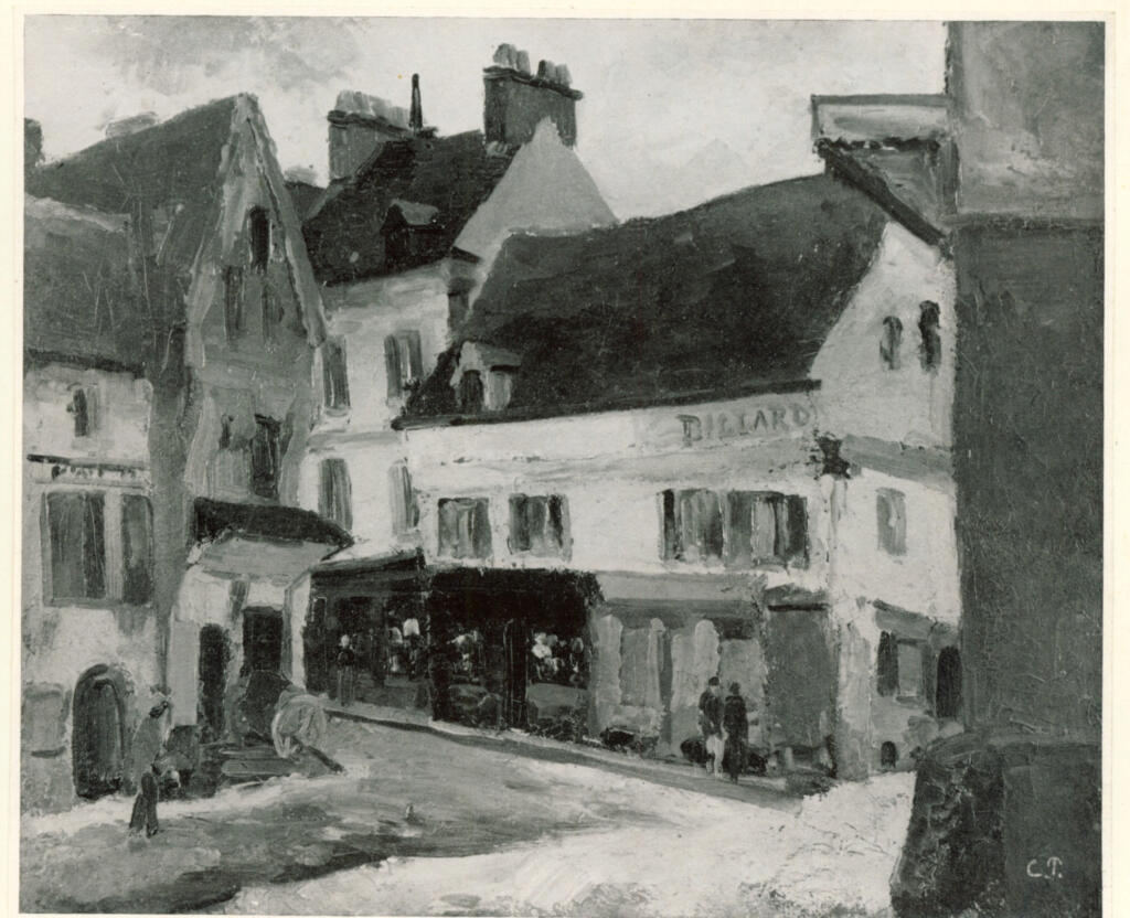 Anonimo , Pissarro, Camille - sec. XIX - Une Place à la Roche - Guyon