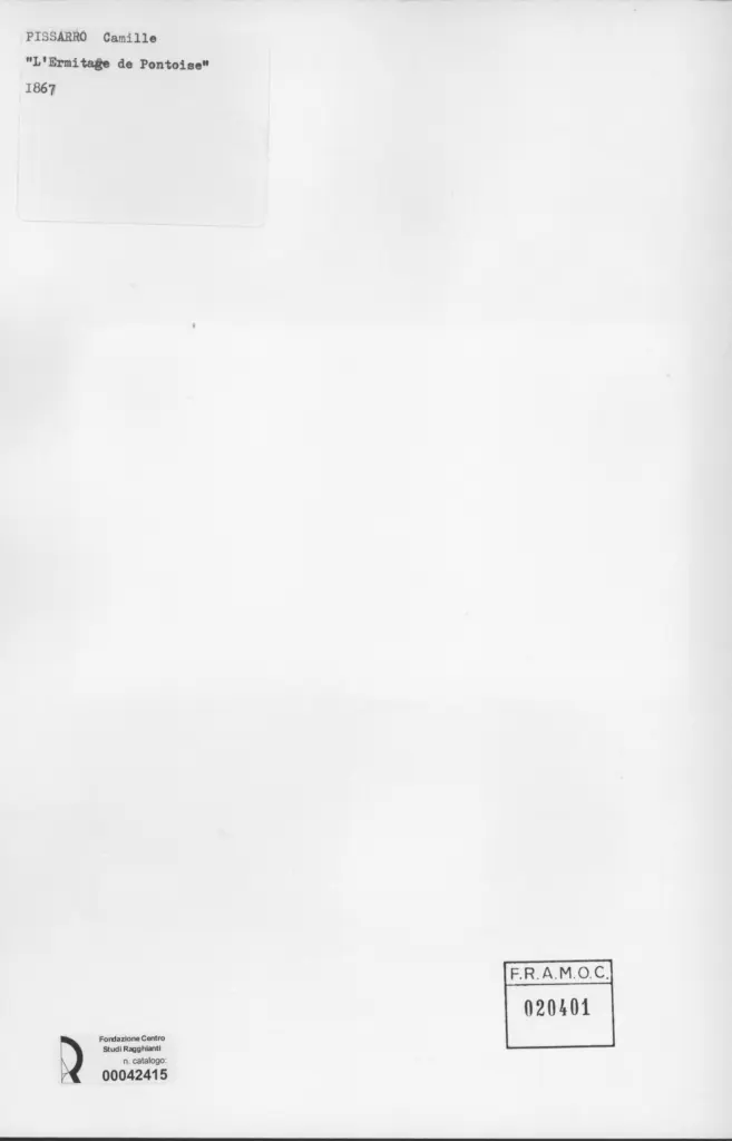Anonimo , Pissarro, Camille - sec. XIX - L'Ermitage de Pontoise , retro