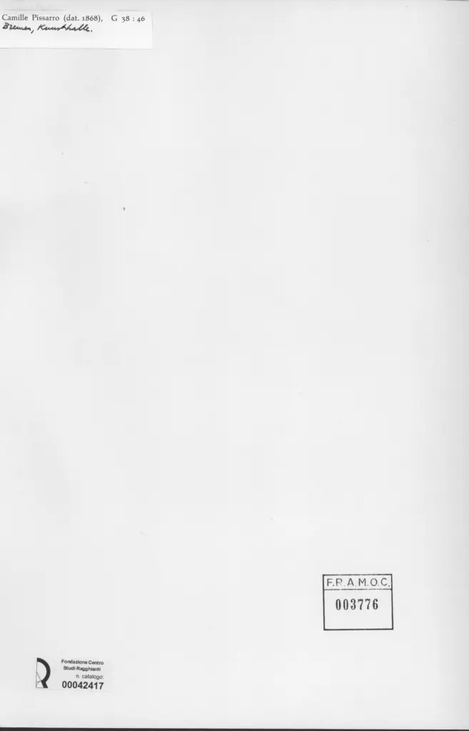 Anonimo , Pissarro, Camille - sec. XIX - Paesaggio , retro