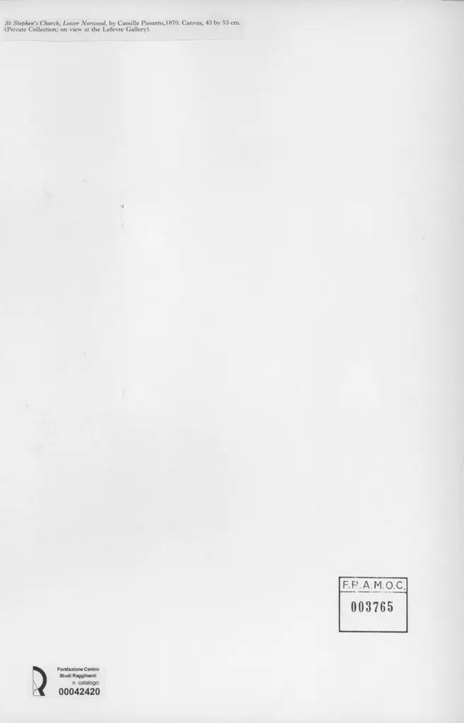Anonimo , Pissarro, Camille - sec. XIX - St Stephen's Chirch, Lower Norwood , retro