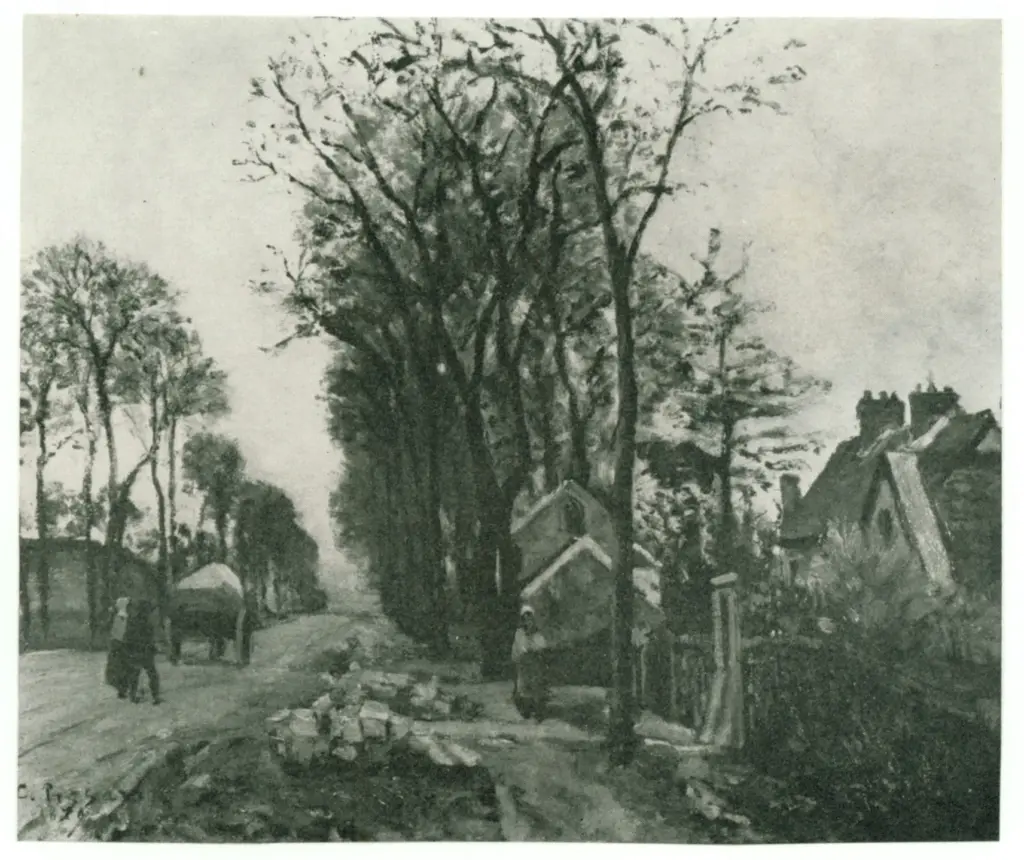 Anonimo , Pissarro, Camille - sec. XIX - La Route de Saint, Germain &agrave; Louveciennes , fronte