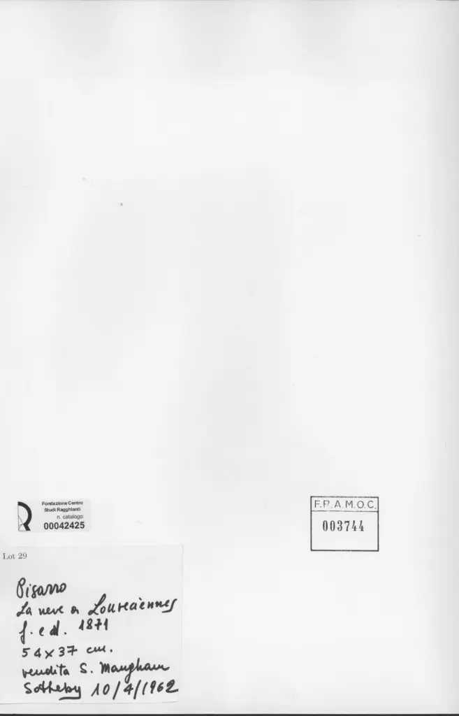 Anonimo , Pissarro, Camille - sec. XIX - Le rue &agrave; Louveciennes , retro