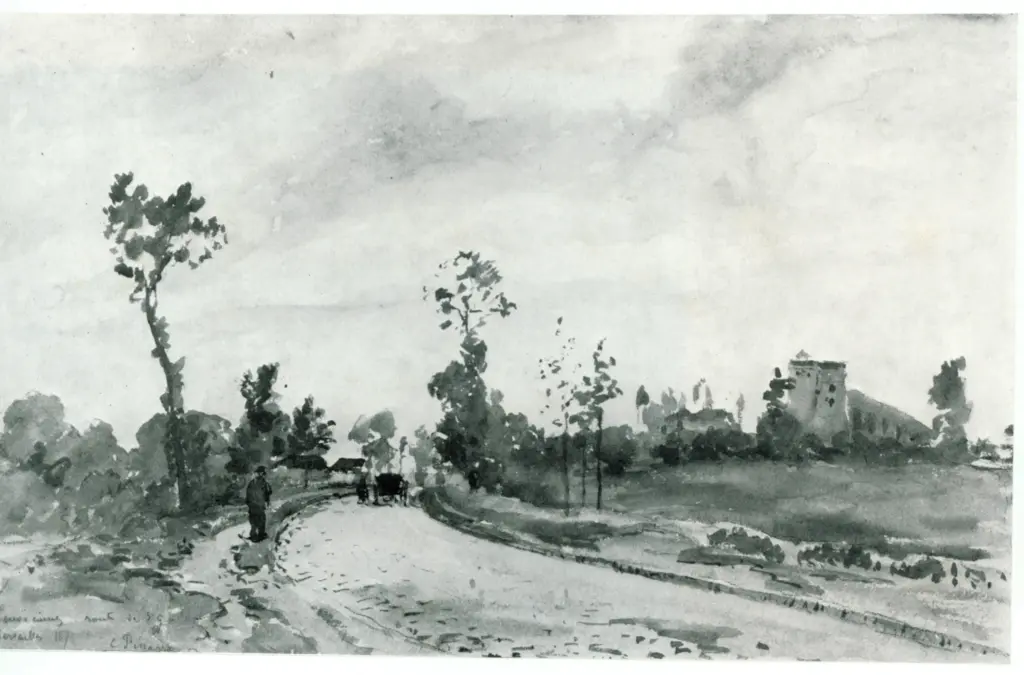 Anonimo , Pissarro, Camille - sec. XIX - Route de St Germain, Louveciennes , fronte