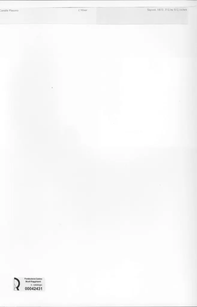 Anonimo , Pissarro, Camille - sec. XIX - L'Hiver , retro